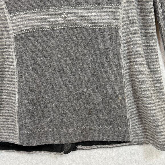 prAna Kari Sweater Jacket Wool Blend Womens S Striped Hooded Cozycore Everyday - Picture 6 of 16